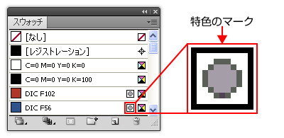 スウォッチパレットリスト表示S