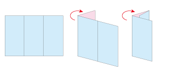 3つ折（巻き3つ折）
