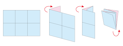 巻3つ折クロス2つ折