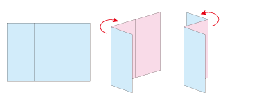 3つ折（Z字型）